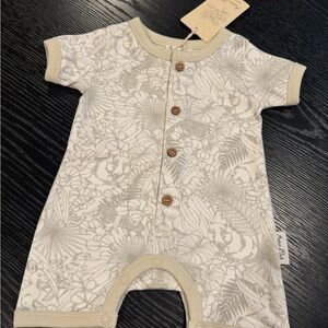 Baby Romper with Wooden Buttons